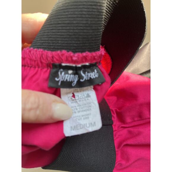 Spring Street Skirt Mini Junior M Color Block Stretch High Waist Y2K Indie - Picture 4 of 4